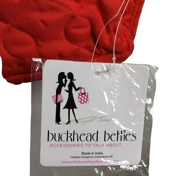 Buckhead Betties Navy/Red Curve Appeal Quilted Accessory Bag - Picture 5 of 11